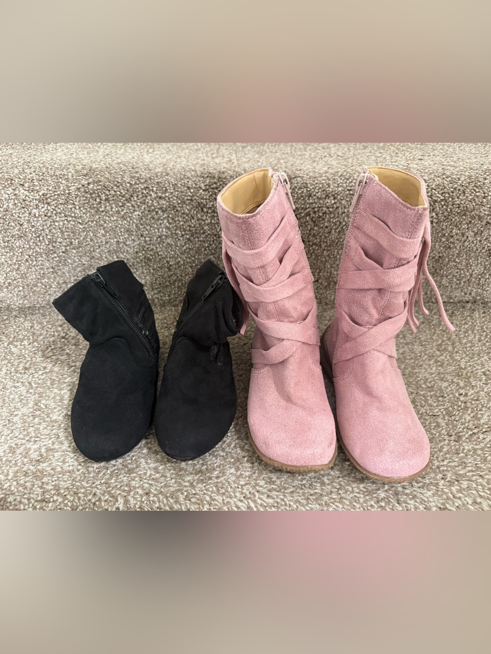 Kids Girls Wonder Nation Boots 2 Pairs Size 7 to 8